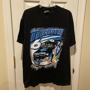 Mark Martin Men's Black Racing Graphic Tee Shirt Large Rare‎ Racing Colorful